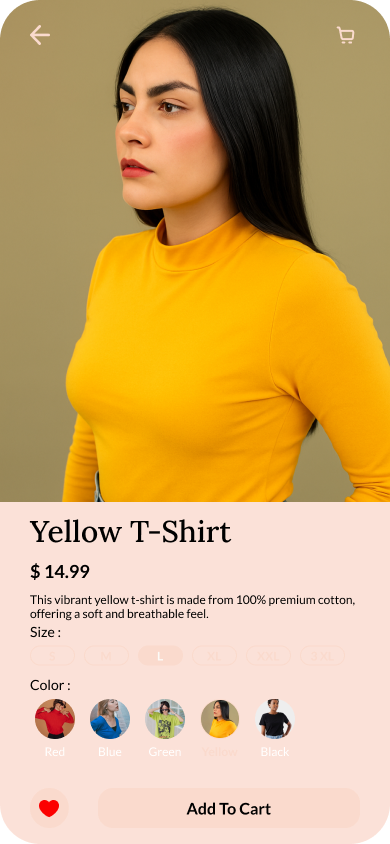 Product Description Screen