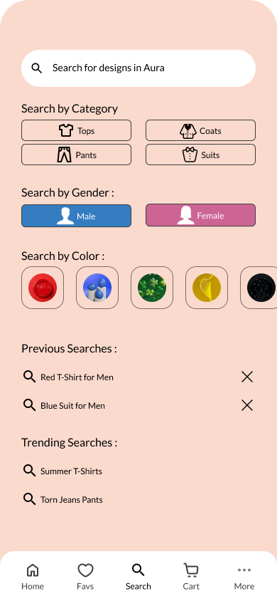 Search & Filter Screen